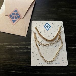 Gold Necklace Trio Set
